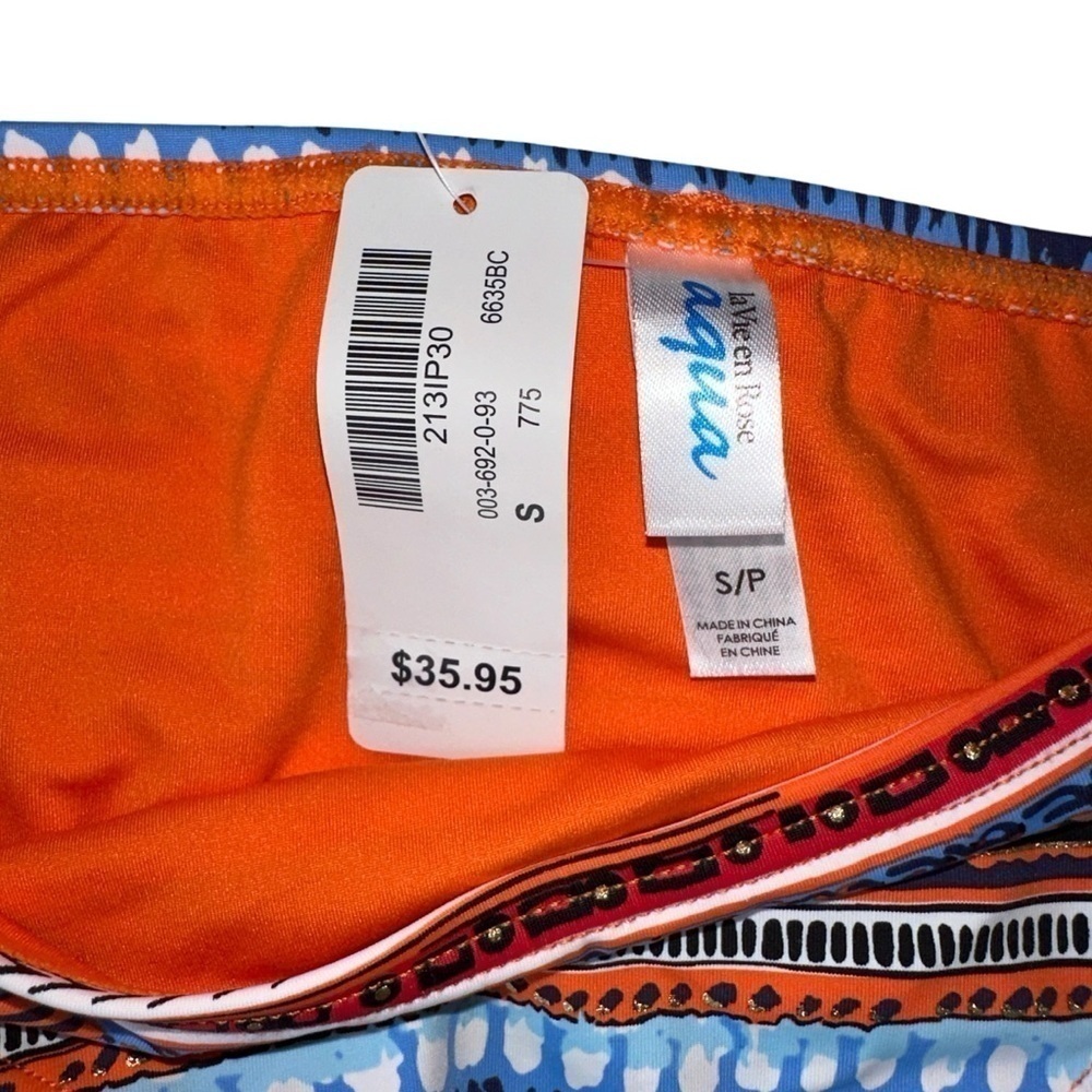 NWT LA VIE EN ROSE BIKINI BOTTOM SIZE S  ORANGE SIDE BANDS - Picture 14 of 15
